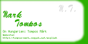 mark tompos business card